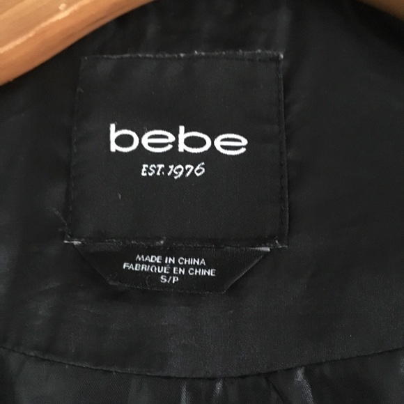 Black Puffer Coat BEBE Small - Picture 3 of 4